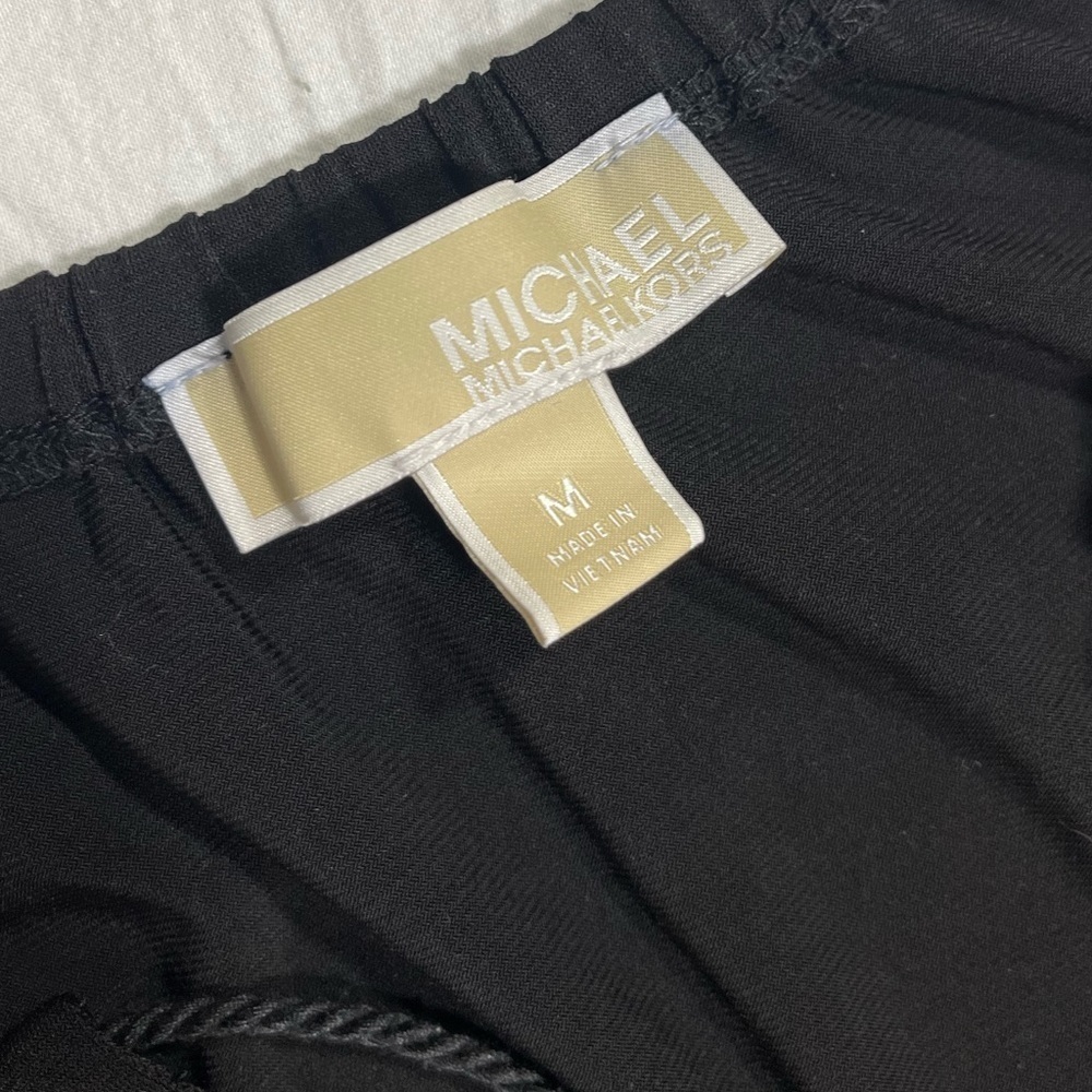 MICHAEL Michael Kors black sleeveless tassel front tie dress women’s M Michael - Picture 9 of 10